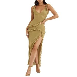 NEW House of CB Pixie Dress Olive Large+ (XL)